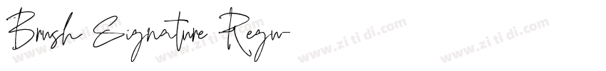 Brush Signature Regu字体转换